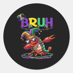 Adesivo Mardi Gras Bruh Dabbing Carnaval Adolescentes Bo