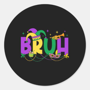 Adesivo Mardi Gras Bruh Meme Mardi Gras Crianças Meninos