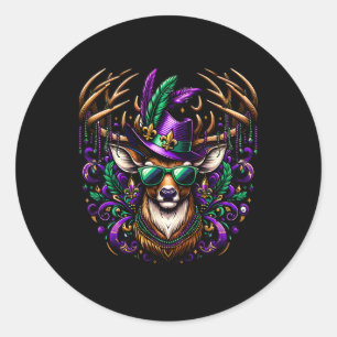 Adesivo Mardi Gras Buck Funny Mardi Gras Deer Buscando