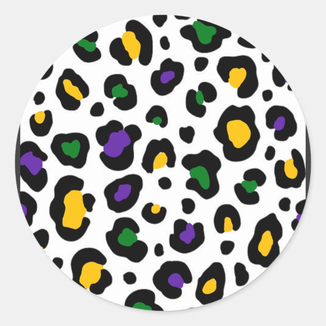 Adesivo Mardi Gras Cheetah Stickers (Frente)
