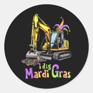 Adesivo Mardi Gras Construction Truck Cute Vehicle Boys Ki