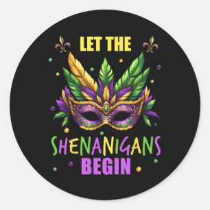 Adesivo Mardi Gras Costume Deixa Os Shenanigans Começarem