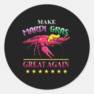 Adesivo Mardi Gras Crawfish Trump Republicano New Orleans