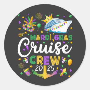 Adesivo Mardi Gras Cruise Crew 2025 Matching