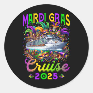 Adesivo Mardi Gras Cruise Crew 2025 Trip New Orleans Famil