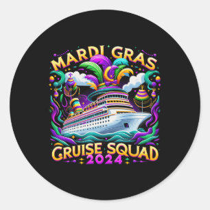 Adesivo Mardi Gras Cruise Squad 2025 Engraçada Família