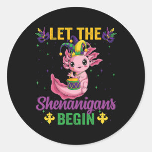 Adesivo Mardi Gras Deixa Os Shenanigans Começar Axolotl Co