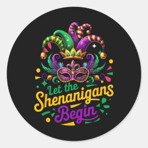 Adesivo Mardi Gras Deixou Os Shenanigans Começar Homens Mu