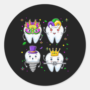 Adesivo Mardi Gras Dental Squad Group Correspondendo a Mar