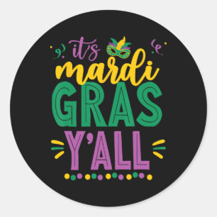 Adesivo Mardi Gras Diversão 2025 Mardi Gras Y'all Mens Wo