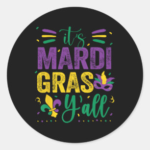 Adesivo Mardi Gras Diversão 2025 Mardi Gras Y'all Mens Wo