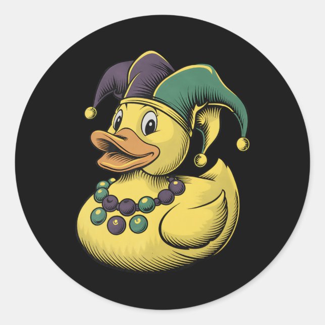 Adesivo Mardi Gras Duck Rubber Ducky Costume Louisiana Lai (Frente)