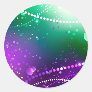 Adesivo Mardi Gras Festivo Purple Background