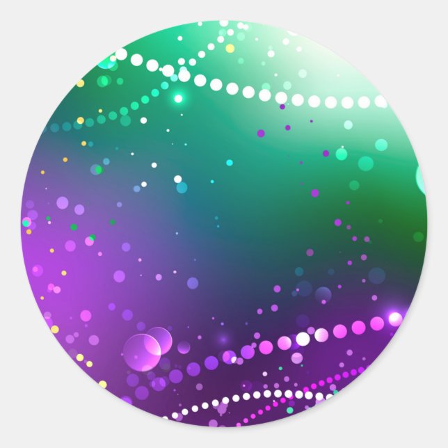 Adesivo Mardi Gras Festivo Purple Background (Frente)