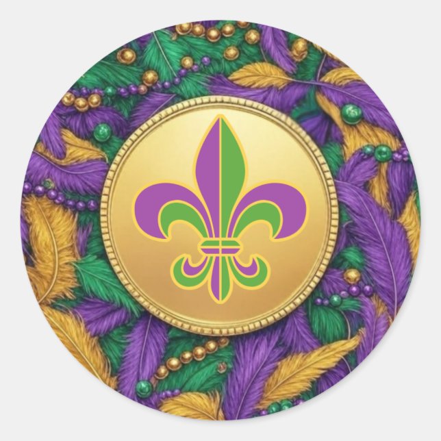 Adesivo Mardi Gras Fleur de lis (Frente)