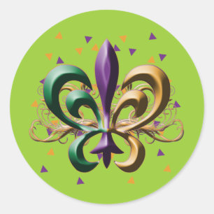 Adesivo Mardi Gras Fleur de Lis Design