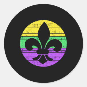 Adesivo Mardi Gras Fleur De Lis Para Celebração De Carnava