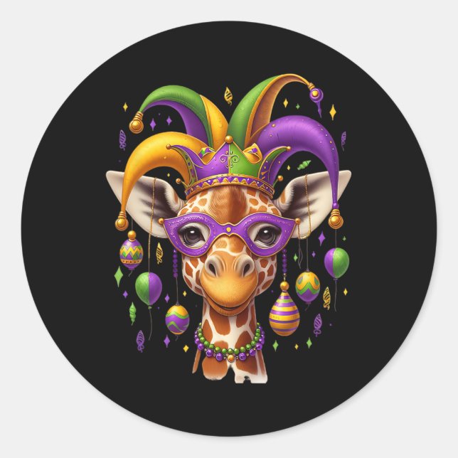 Adesivo Mardi Gras Giraffe (Frente)