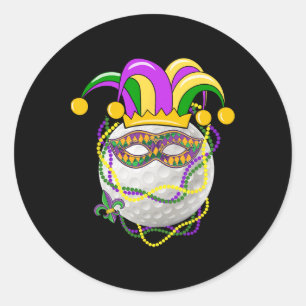 Adesivo Mardi Gras Golf Costume Mardi Gras Miçanga Jester 