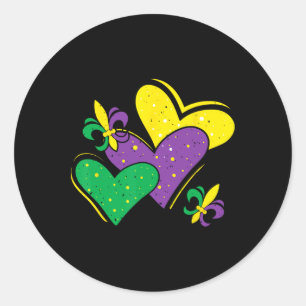 Adesivo Mardi Gras Hearts Outfit Women Raparigas Crianças
