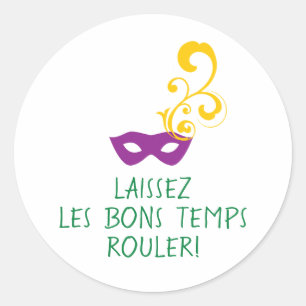 Adesivo Mardi Gras Laissez Les Bon Temps Rouler, Máscara