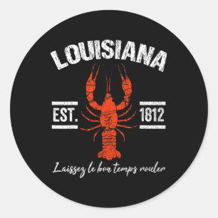 Adesivo Mardi Gras Louisiana Crawfish Tee New Orleans Men