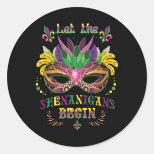 Adesivo Mardi Gras Mask Costume Que Os Shenanigans Comecem