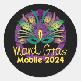 Adesivo Mardi Gras Mask Sticker -2024 - Mobile, AL