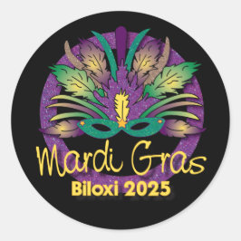 Adesivo Mardi Gras Mask Sticker - 2025 - Biloxi, MS