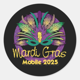 Adesivo Mardi Gras Mask Sticker -2025 - Mobile, AL