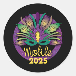 Adesivo Mardi Gras Mask Sticker -2025 - Mobile, AL