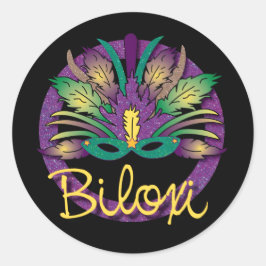 Adesivo Mardi Gras Mask Sticker - Biloxi, MS