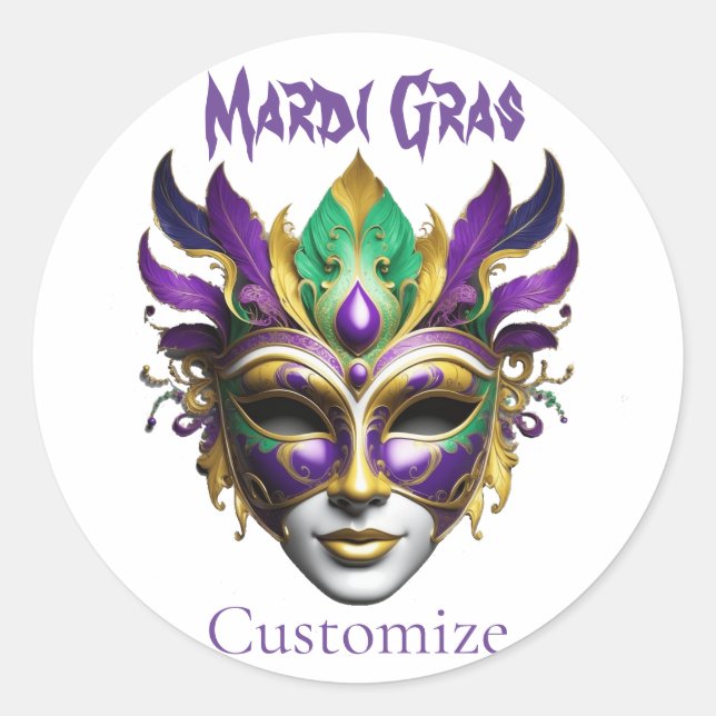 Adesivo Mardi Gras Mask Thunder_Cove (Frente)