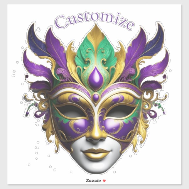 Adesivo Mardi Gras Mask Thunder_Cove (Folha)