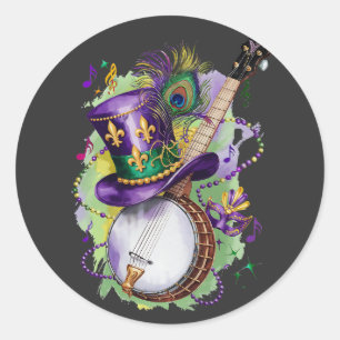 Adesivo Mardi Gras Mix Banjo Festivo