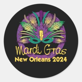 Adesivo Mardi Gras New Orleans Mask Sticker - 2024