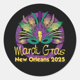 Adesivo Mardi Gras New Orleans Mask Sticker - 2025