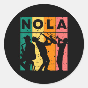Adesivo Mardi Gras Nola New Orleans Carnaval 2025 Jazz Ret
