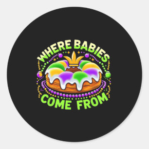 Adesivo Mardi Gras Onde Bybies Vêm Do Rei Bolo
