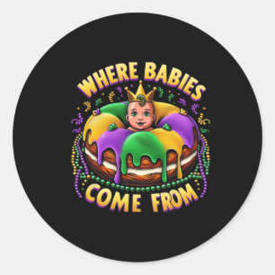 Adesivo Mardi Gras Onde Os Bybies Vêm Do Rei Bolo 2