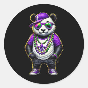 Adesivo Mardi Gras Para Meninos Hip Hop Panda Nova Orleans