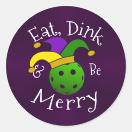 Adesivo Mardi Gras Pickleball Comer Dink Seja Feliz