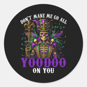 Adesivo Mardi Gras Priest Top Hat New Orleans WitDoctor