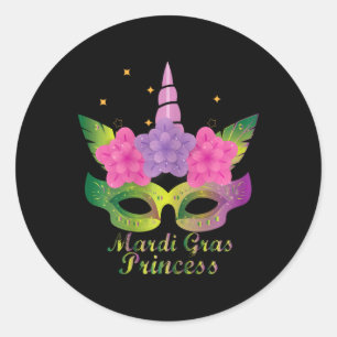 Adesivo Mardi Gras Princess T Shirt Com Mães De Unicórnio 