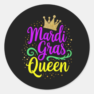 Adesivo Mardi Gras Queen Para Meninas E Mulheres
