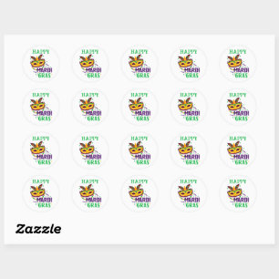Adesivo Mardi Gras Round Sticker