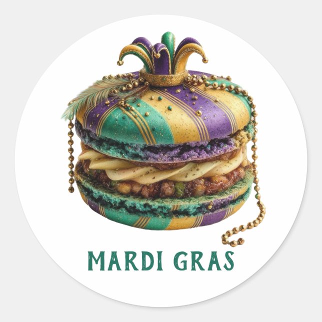 Adesivo Mardi Gras Royal Macaron (Frente)