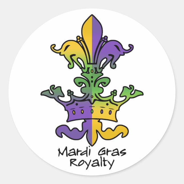 Adesivo Mardi Gras Royalty (Frente)
