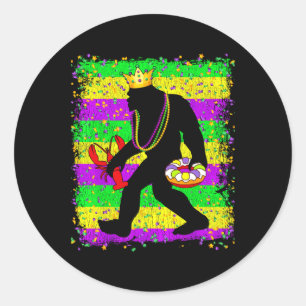 Adesivo Mardi Gras Sasquatch Funny Men Carniv
