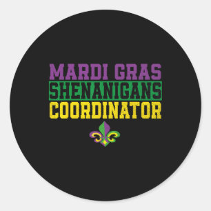 Adesivo Mardi Gras Shenanigans Coordenador Funny Mardi Gra